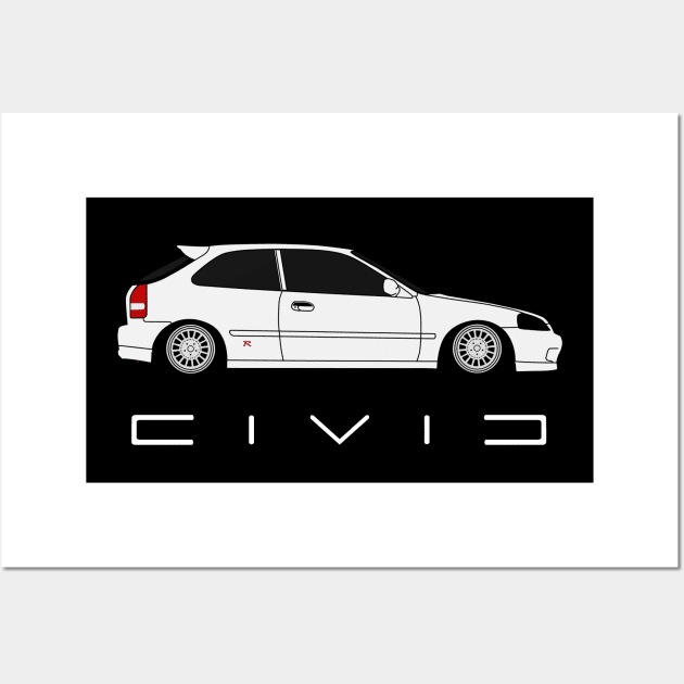 Honda Civic EK9 Wall Art by T's & T's